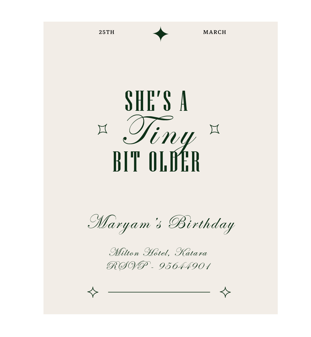 Birthday Fabric-Invitation