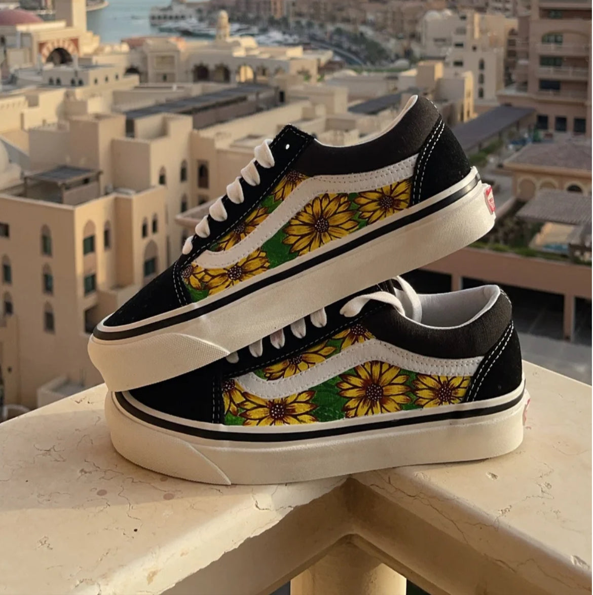 Custom nation shoes-vans(sunflower) – Needle Concept Store