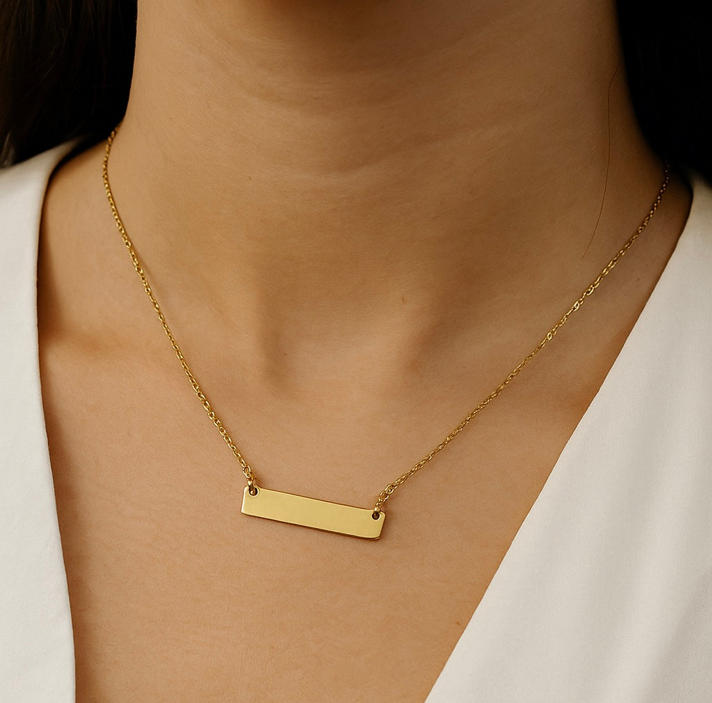 NEEDLE CONCEPT: Necklace-Rectangle(Gold)