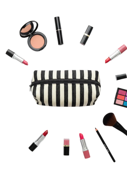 Black-White Stripe Pouch