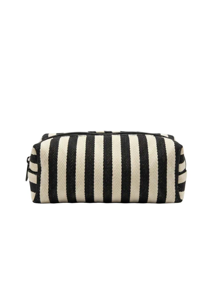 Black-White Stripe Pouch