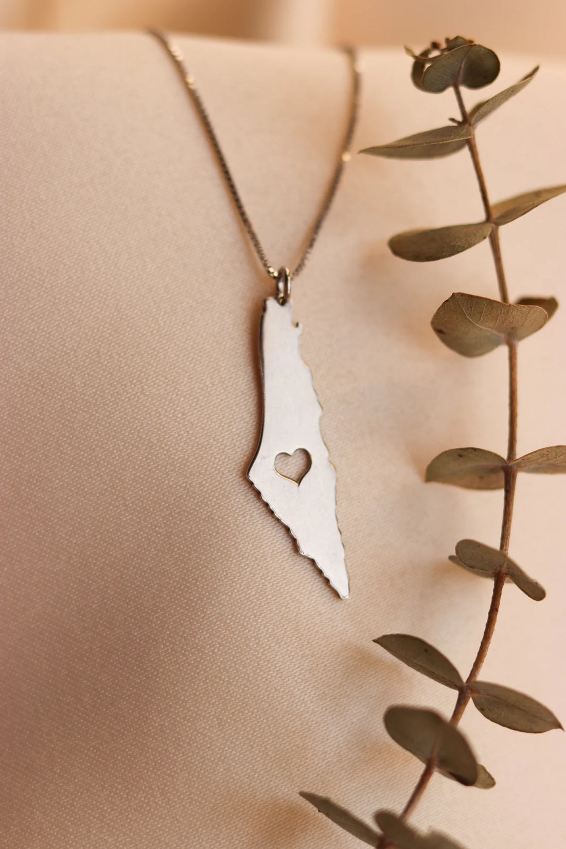 TCB-Necklace(Palestine Heart Map)