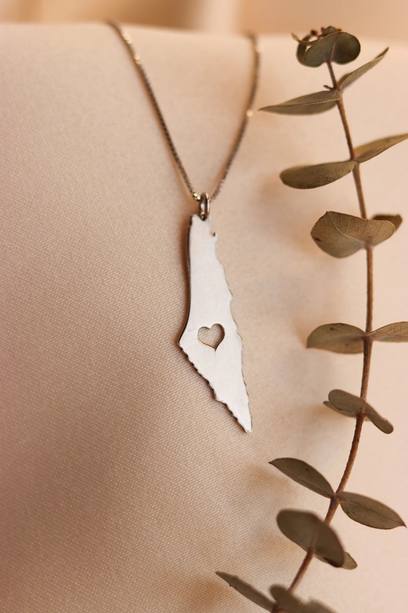 TCB-Necklace(Palestine Heart Map)