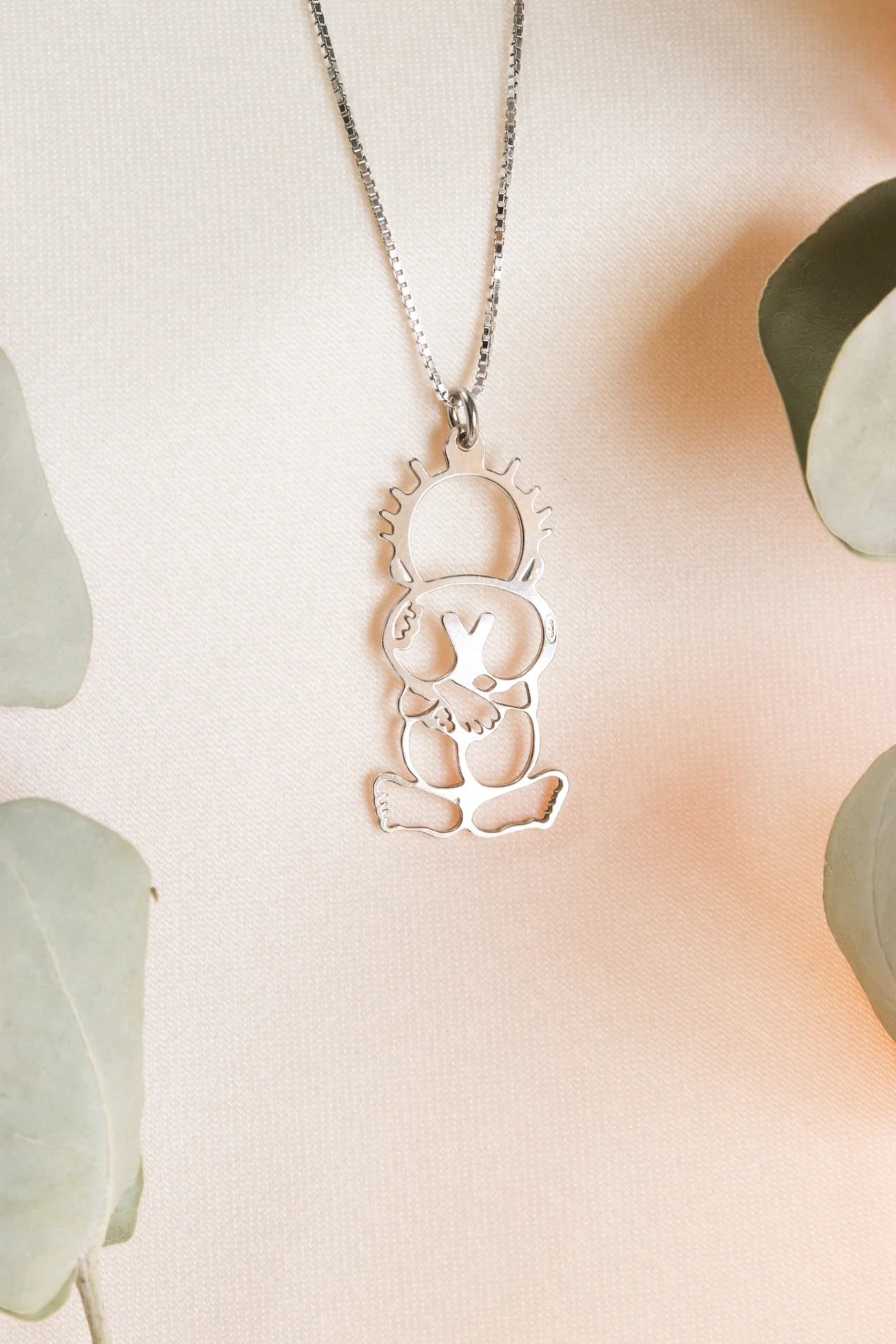 TCB Necklace: Handala frame-Silver
