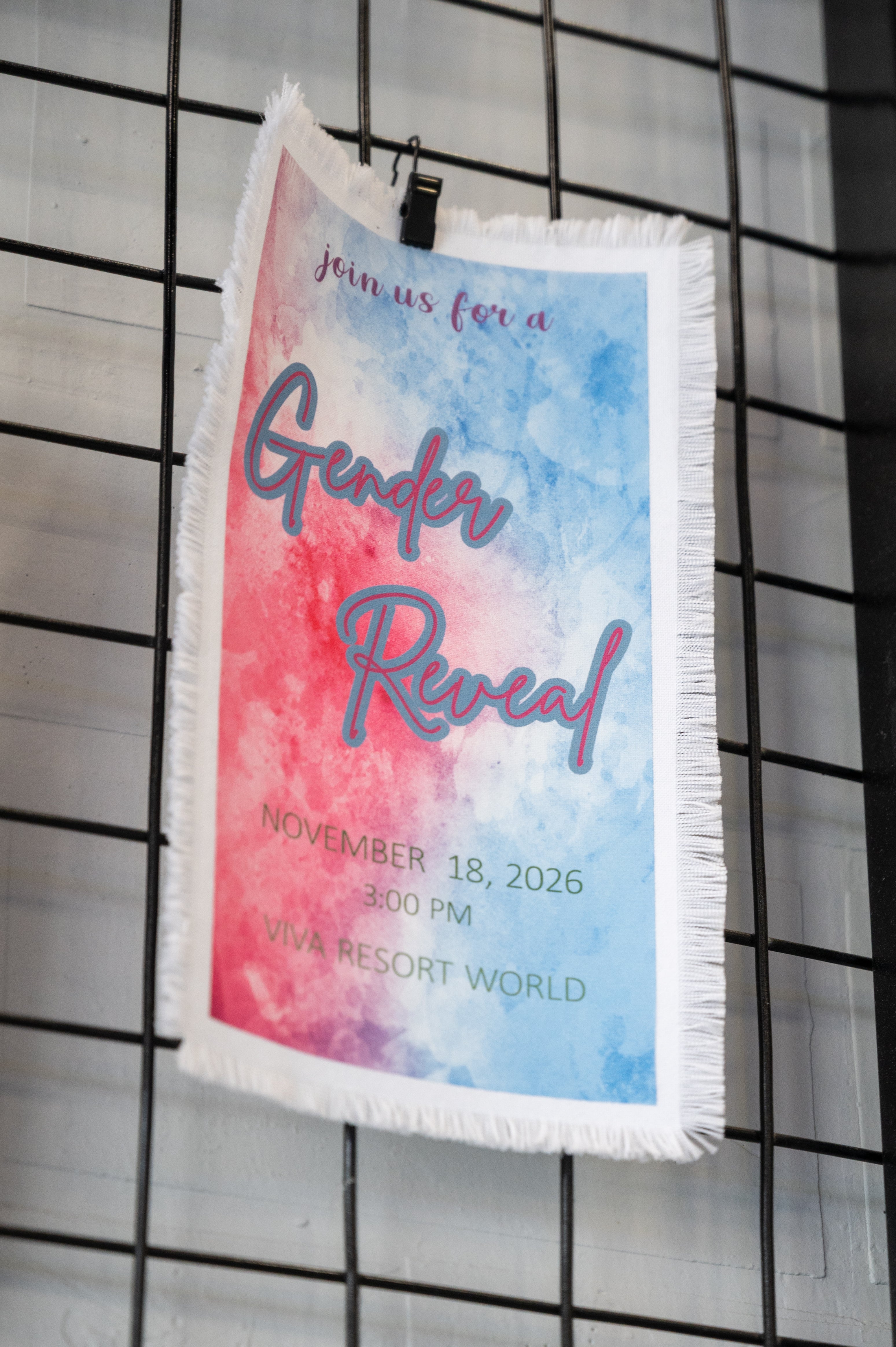Wedding Customize Fabric Invitation