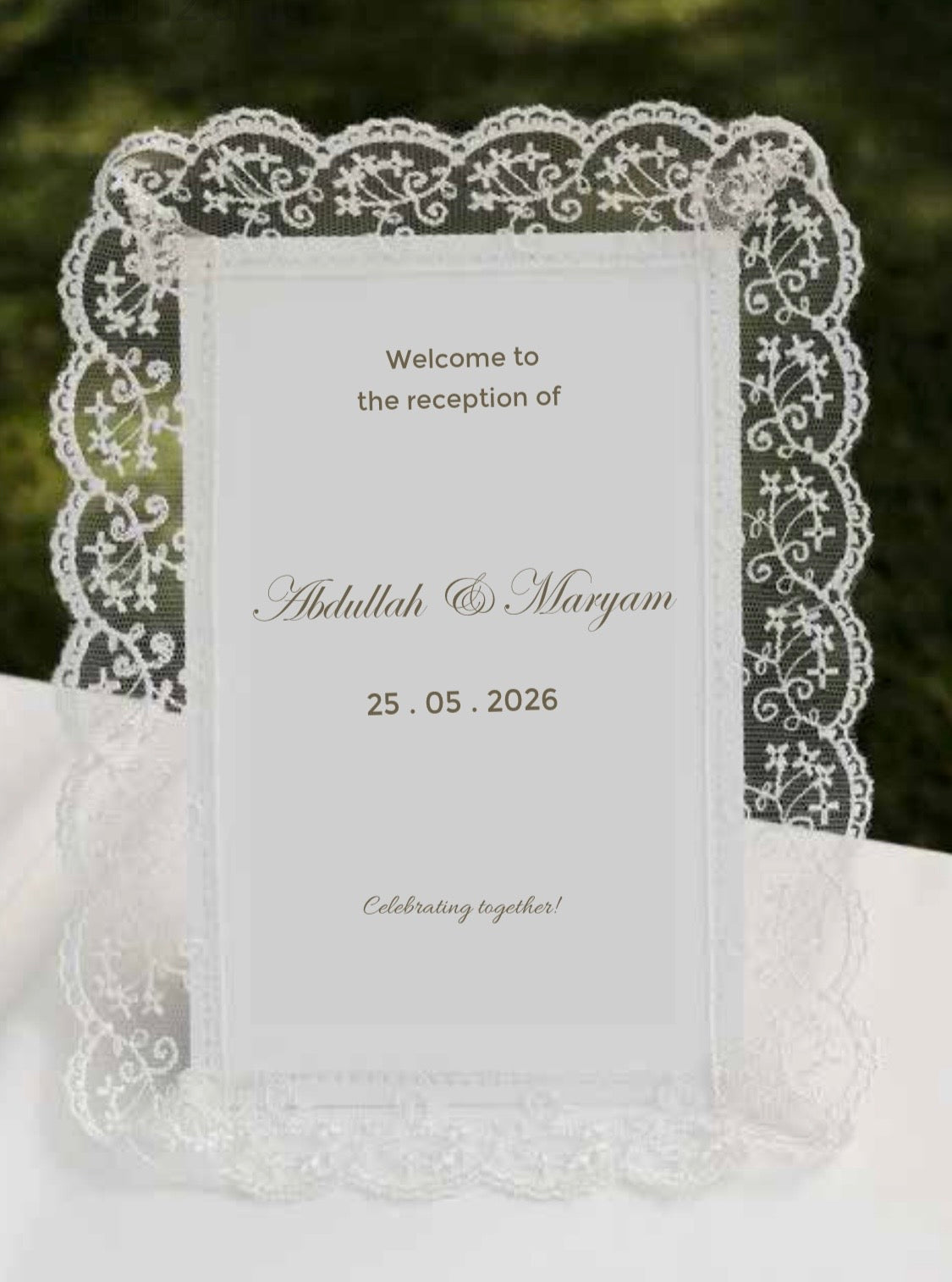 Wedding Reception-Welcome Card
