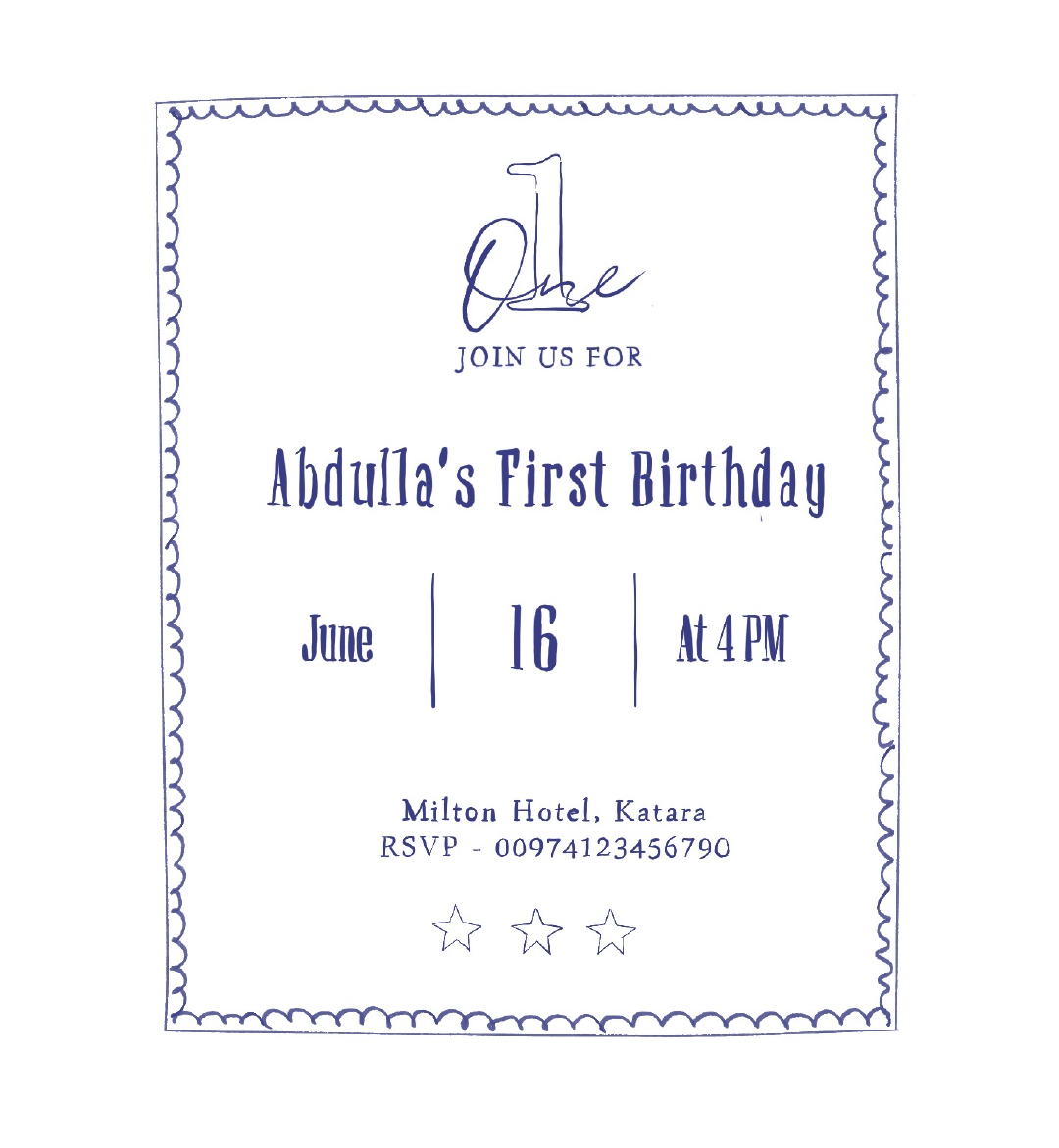 Birthday  Fabric-Invitation