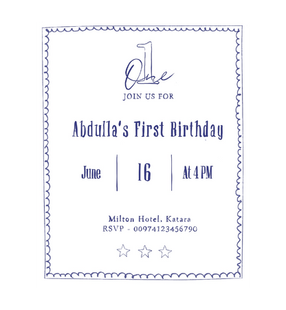 Birthday  Fabric-Invitation