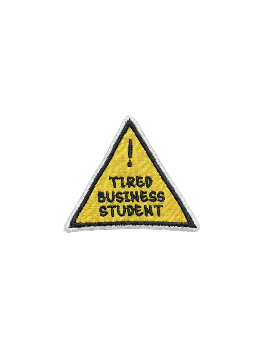 Heat patch -Tired business student