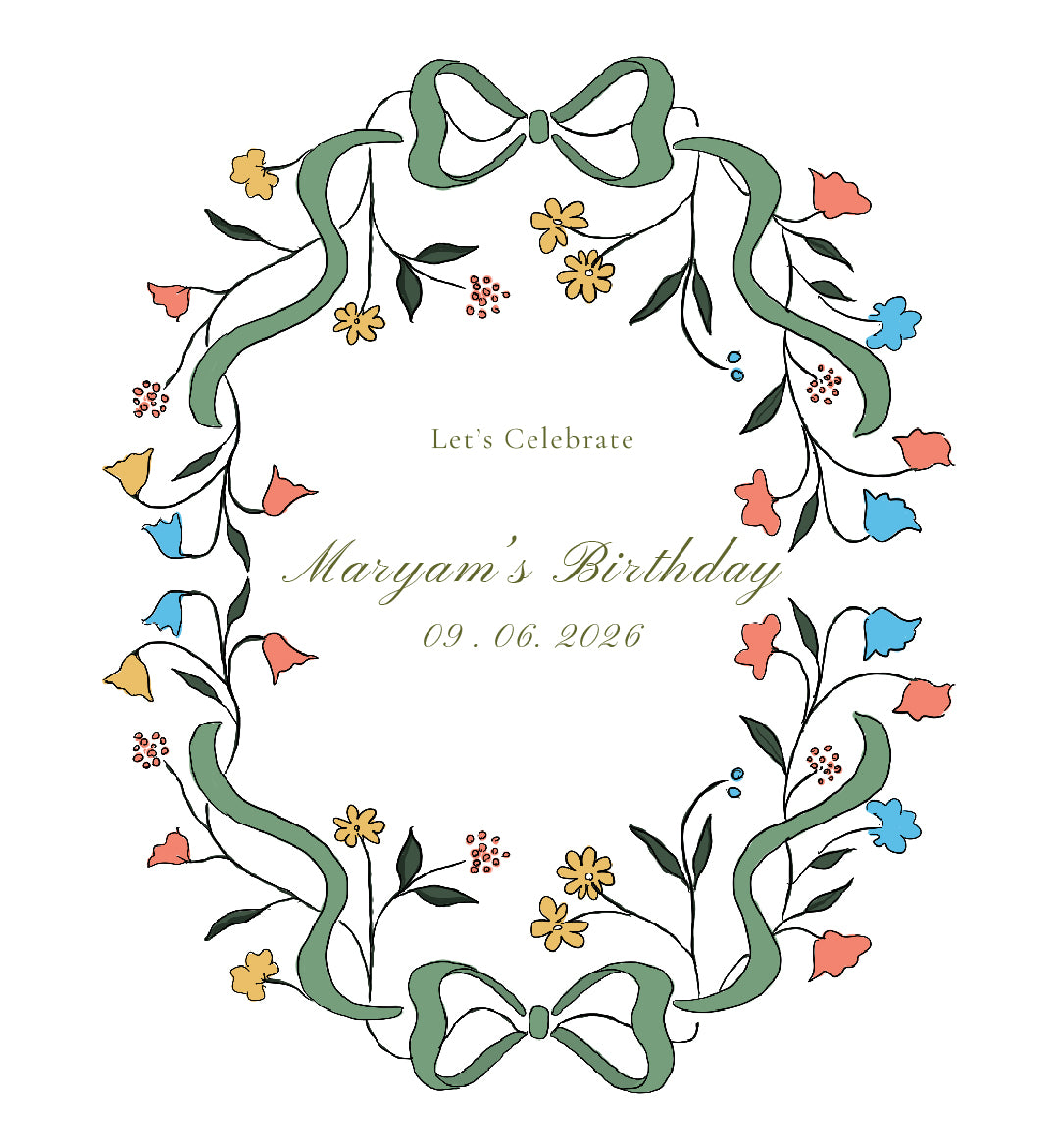 Birthday Monogram Design