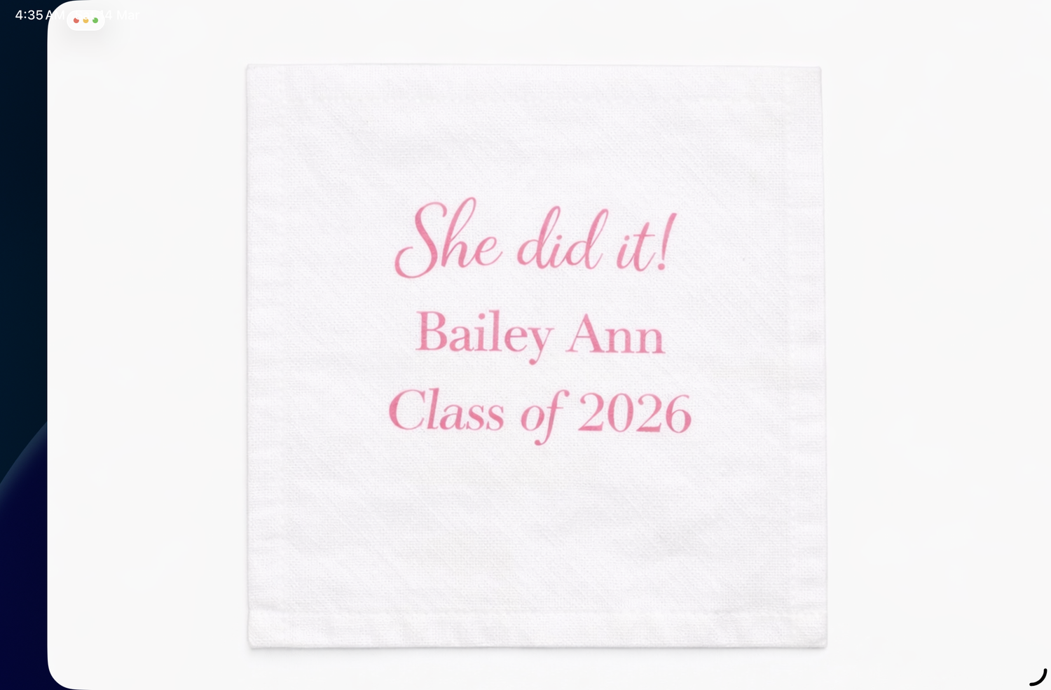 Graduation-Customize Table napkin
